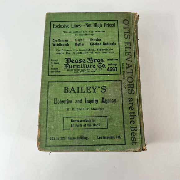 1909 Los Angeles CA City Directory POOR Ancestry Genealogy Antique Vtg Reference - Picture 4 of 12